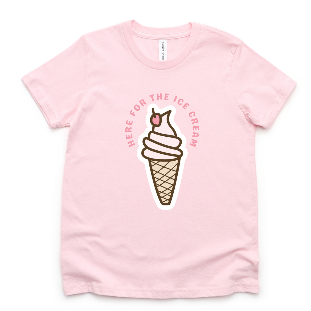 Here for the Ice Cream - T-Shirt - Toddler to Youth