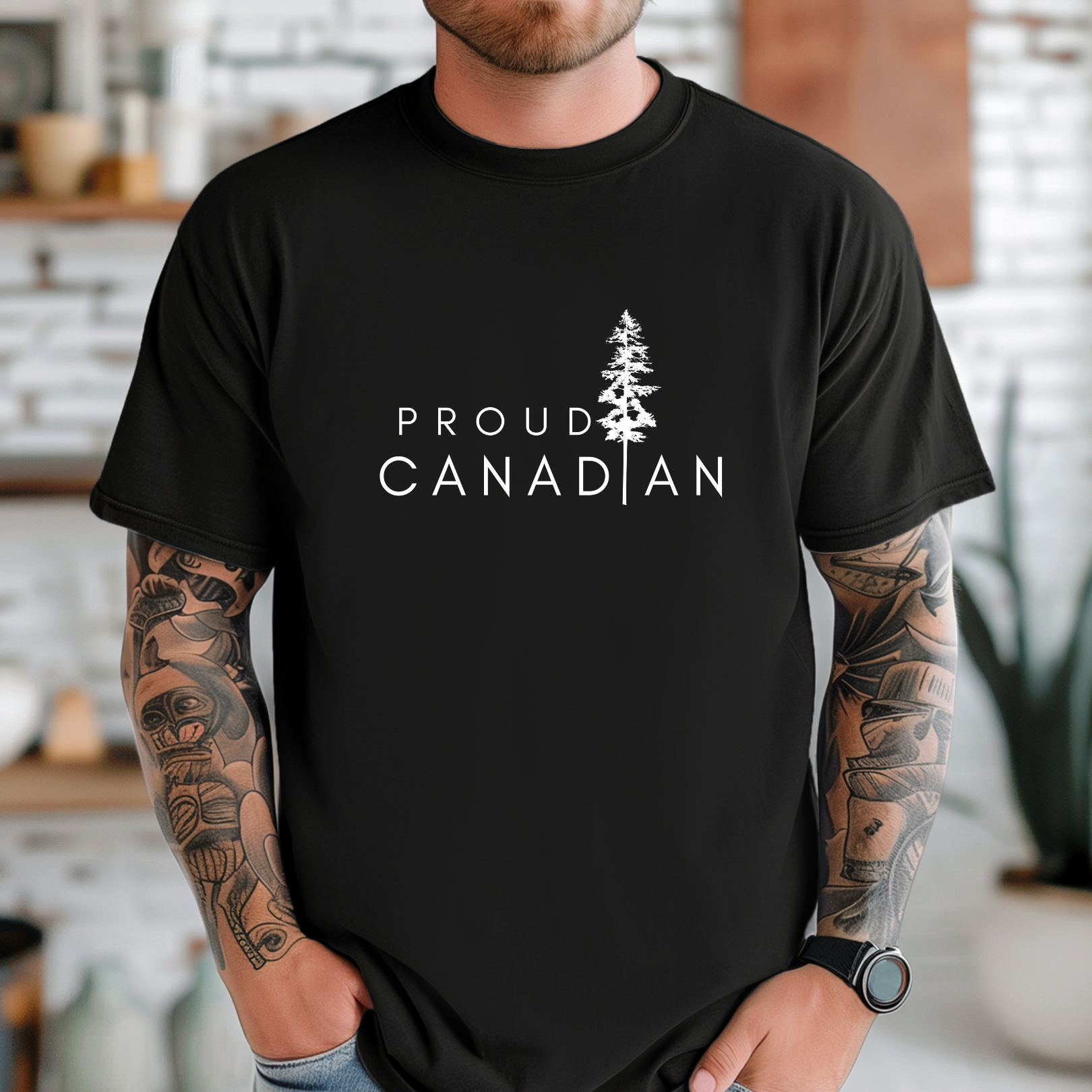 Proud Canadian- T-Shirt  - Adult (3 Colour Options)