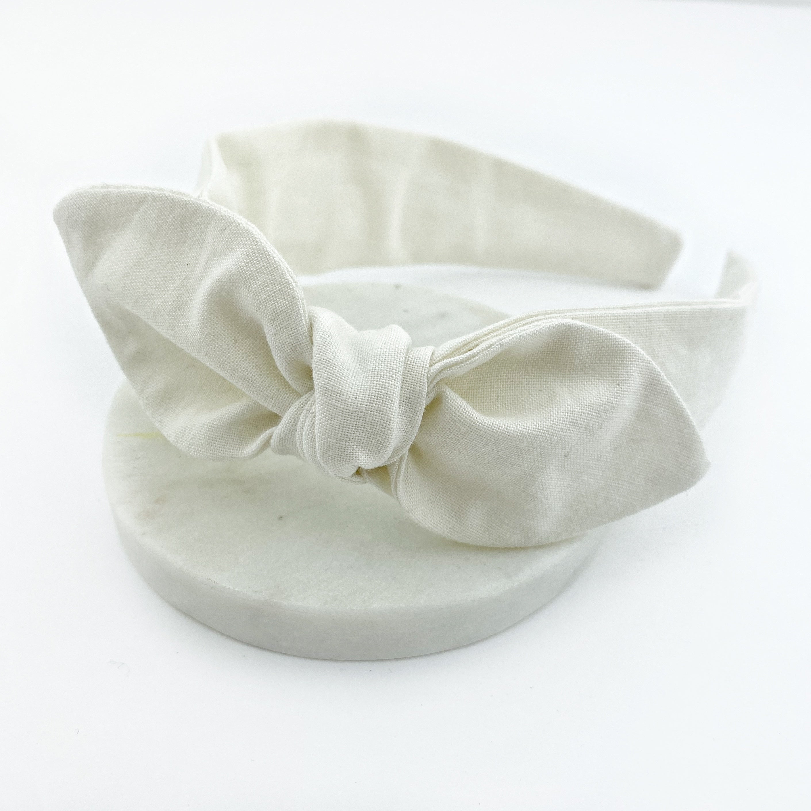 Knot Bow Headband - Ivory