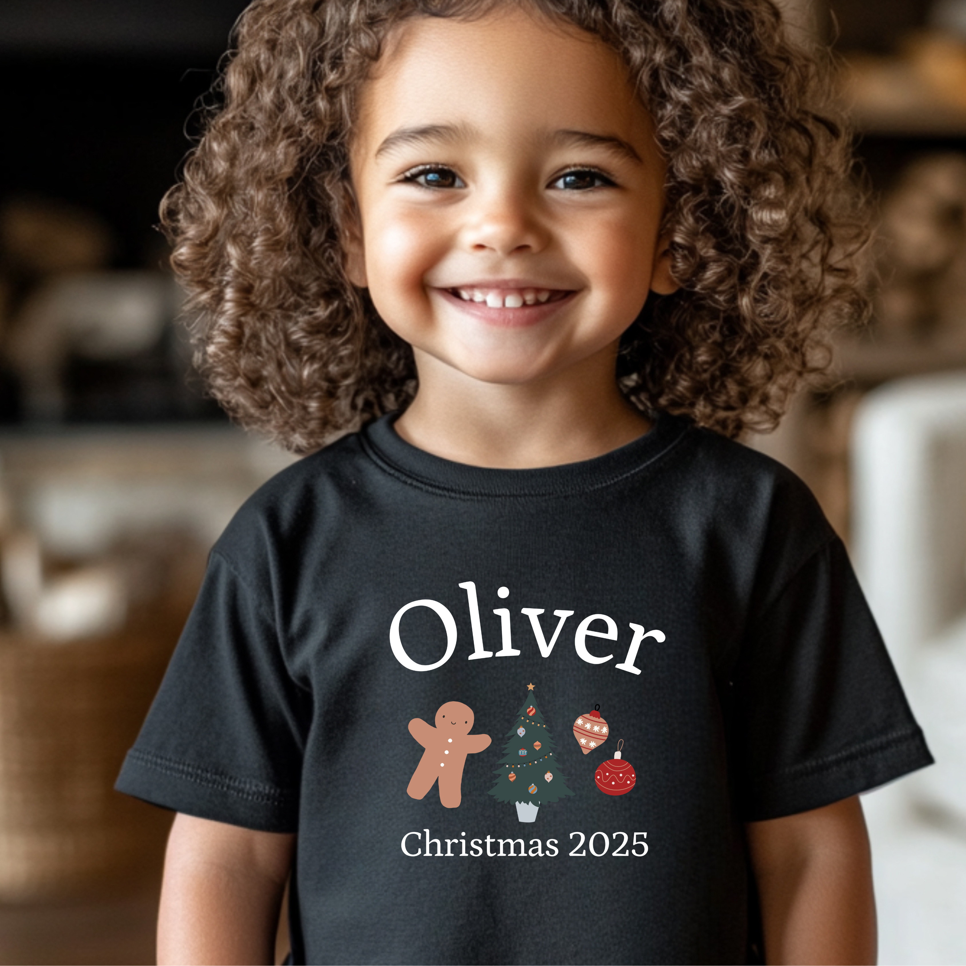 Personalized FIRST NAME -  Classic Christmas - T-Shirt - Toddler to Youth