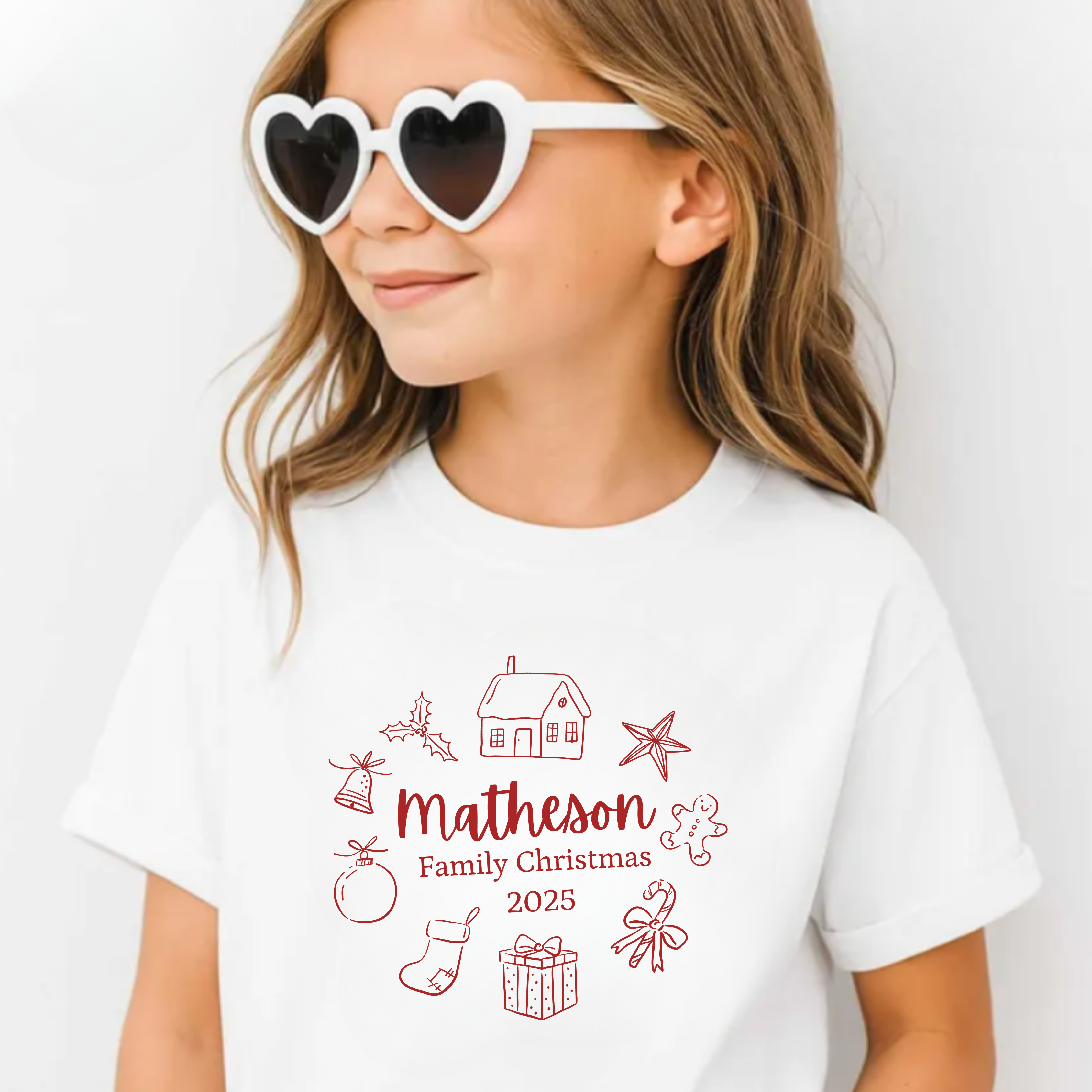 Personalized LAST NAME -  Holiday Traditions - T-Shirt - Toddler to Youth