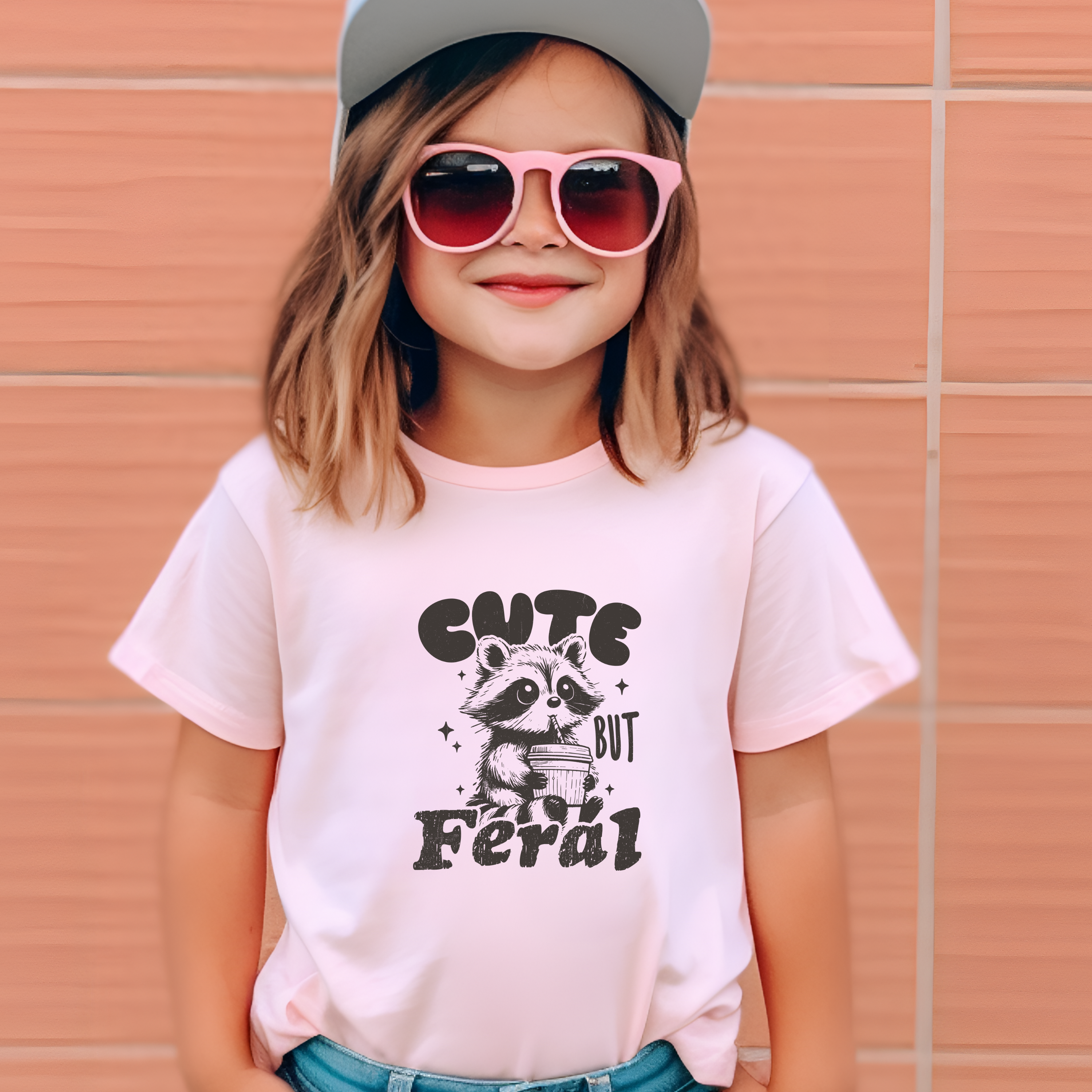 Cute But Feral - T-Shirt - Toddler to Youth (5 colour options)