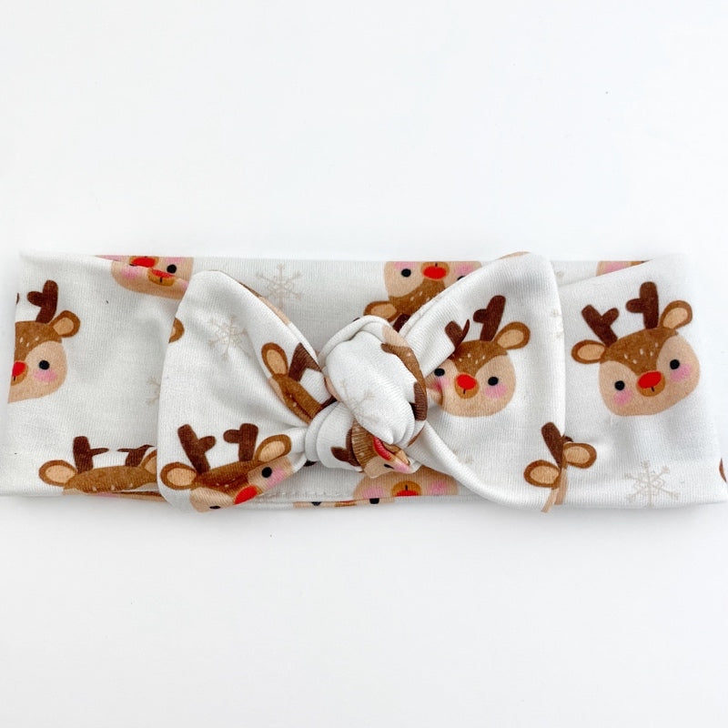 Top Knot Headband - Rudolph