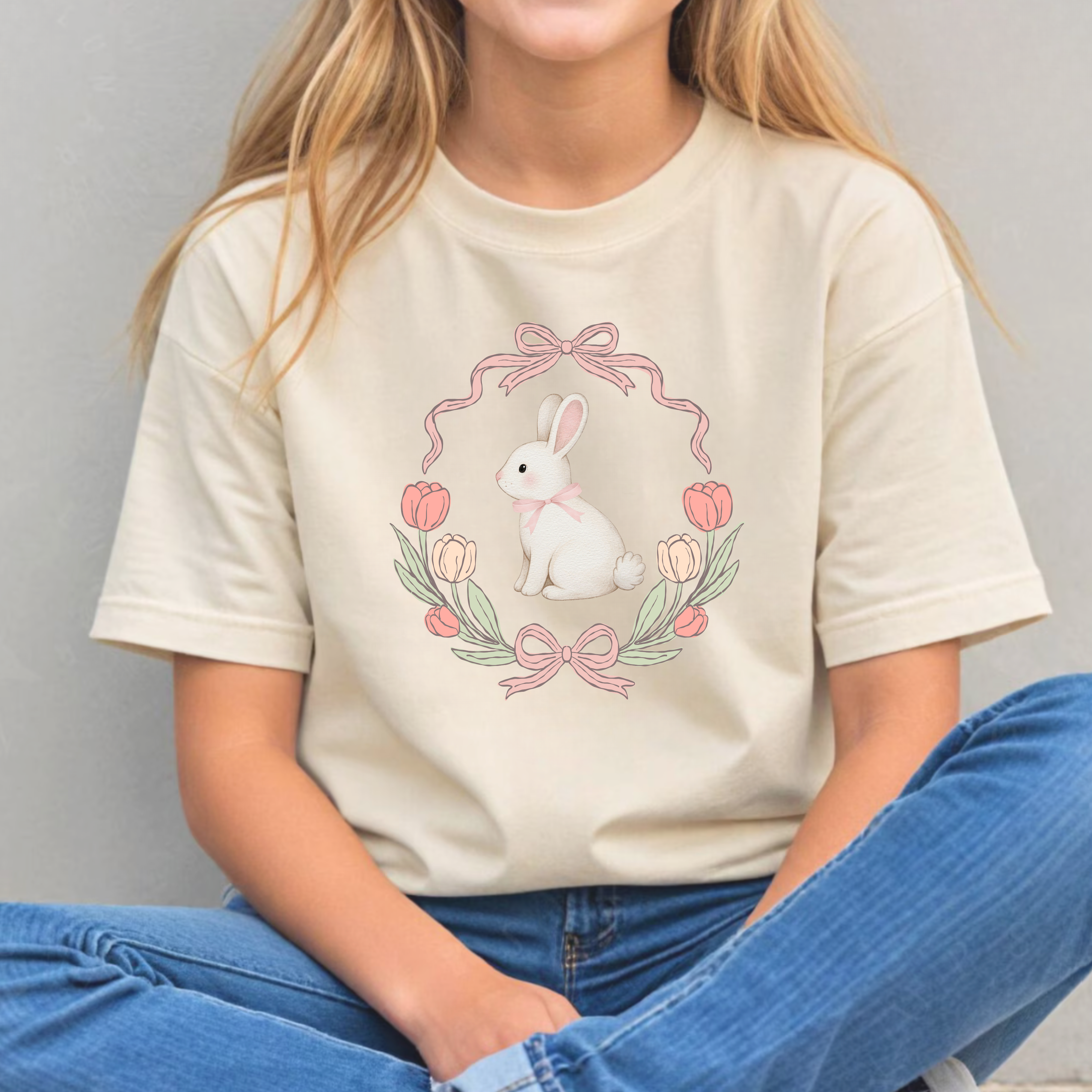 Bunny and Blooms - T-Shirt - Toddler to Youth