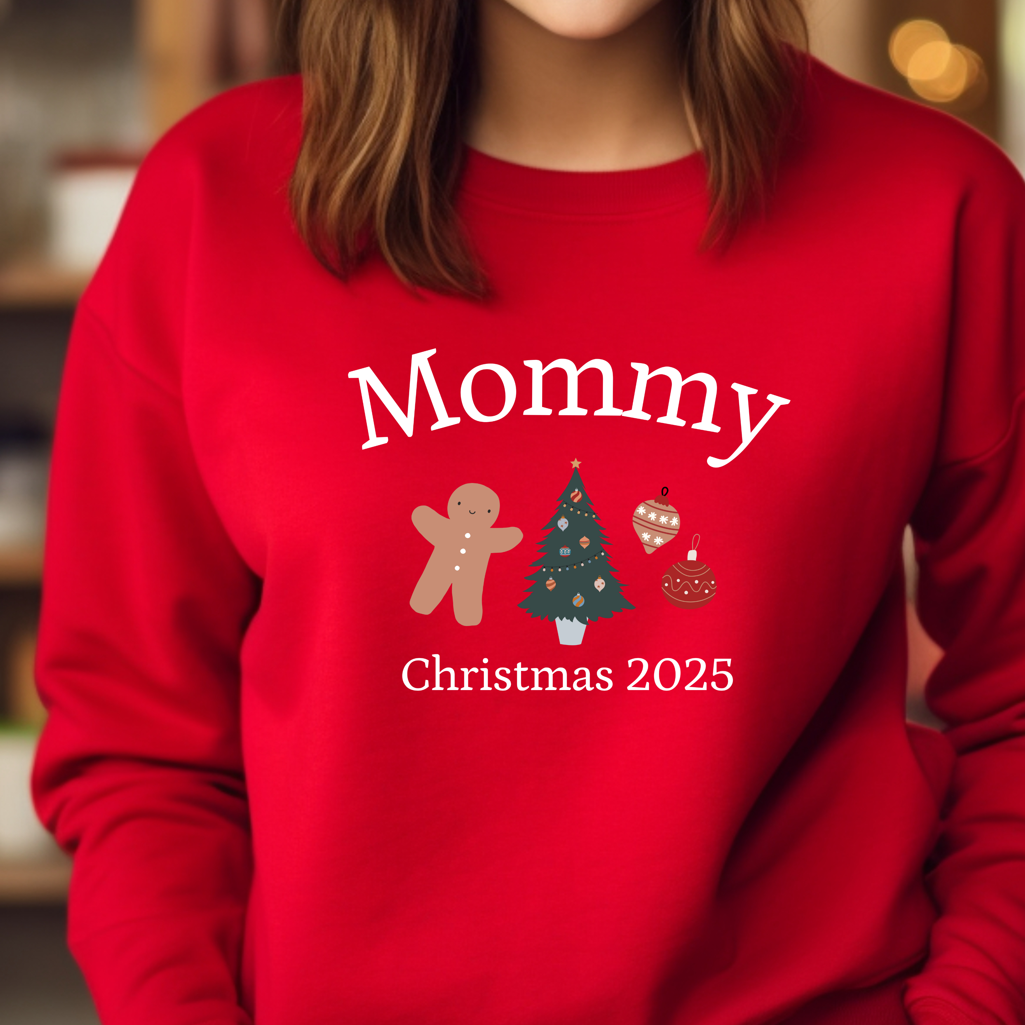 Personalized FIRST NAME - Classic Christmas -  Sweatshirt - ADULT