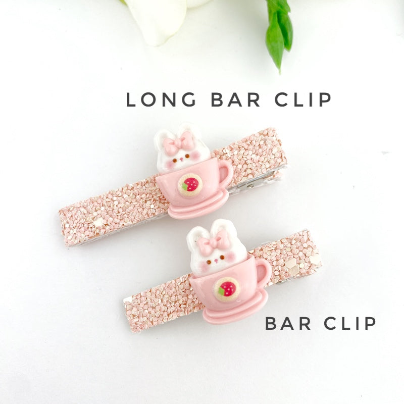 Long Bar Clips - Bunny Tea Party