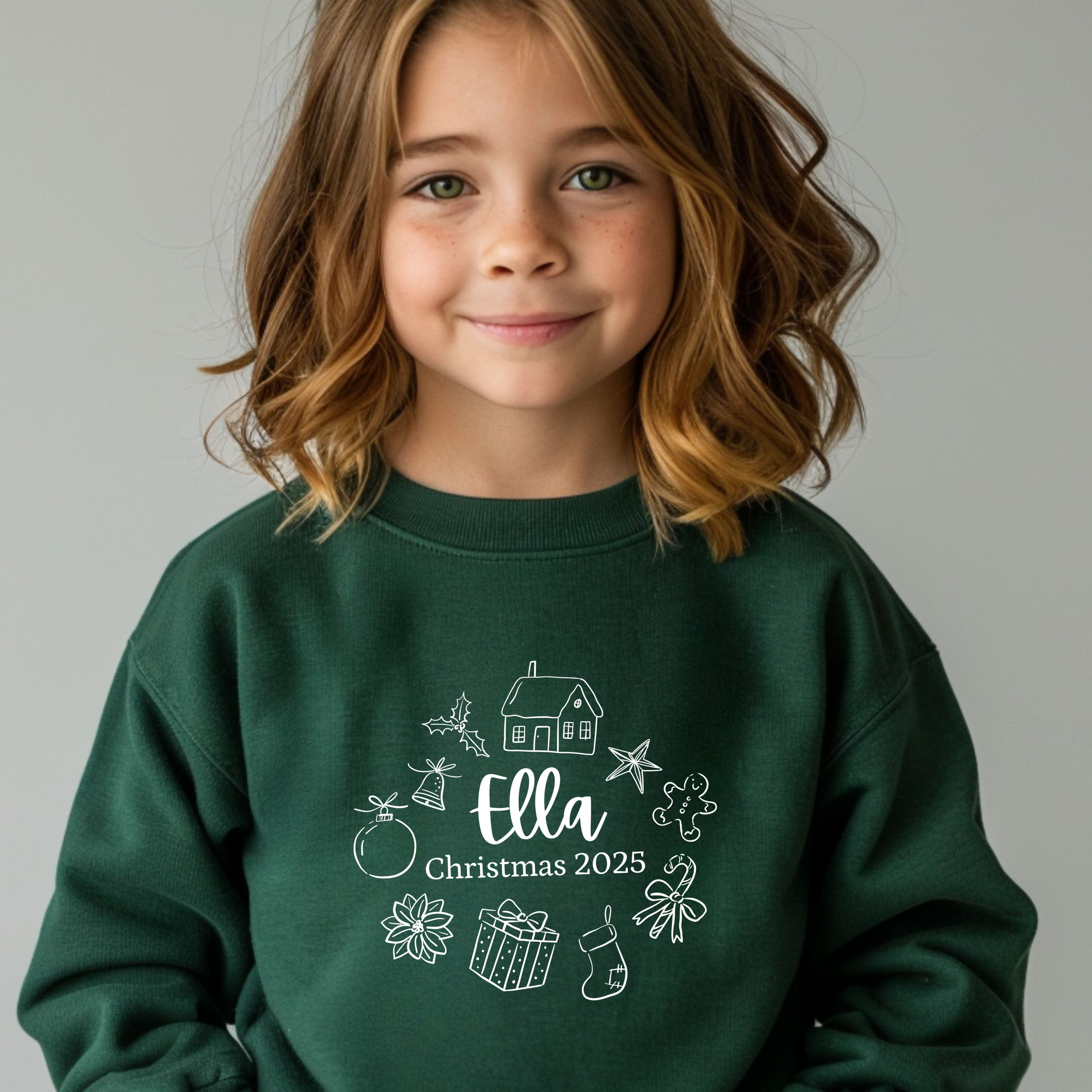 Personalized FIRST NAME - Holiday Traditions - Sweatshirt - Toddler to Youth