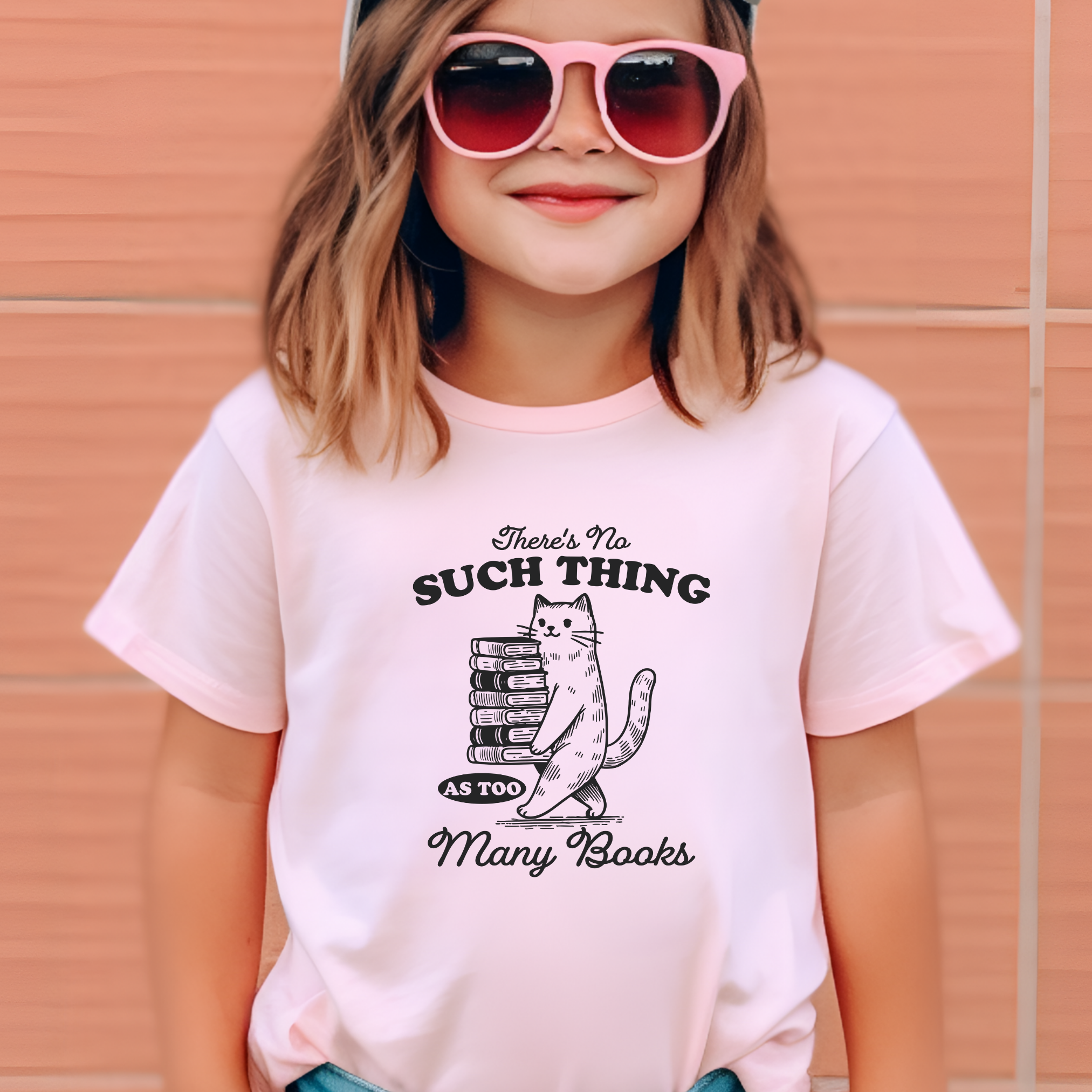 Too Many Books  - T-Shirt - Toddler to Youth (3 colour options)