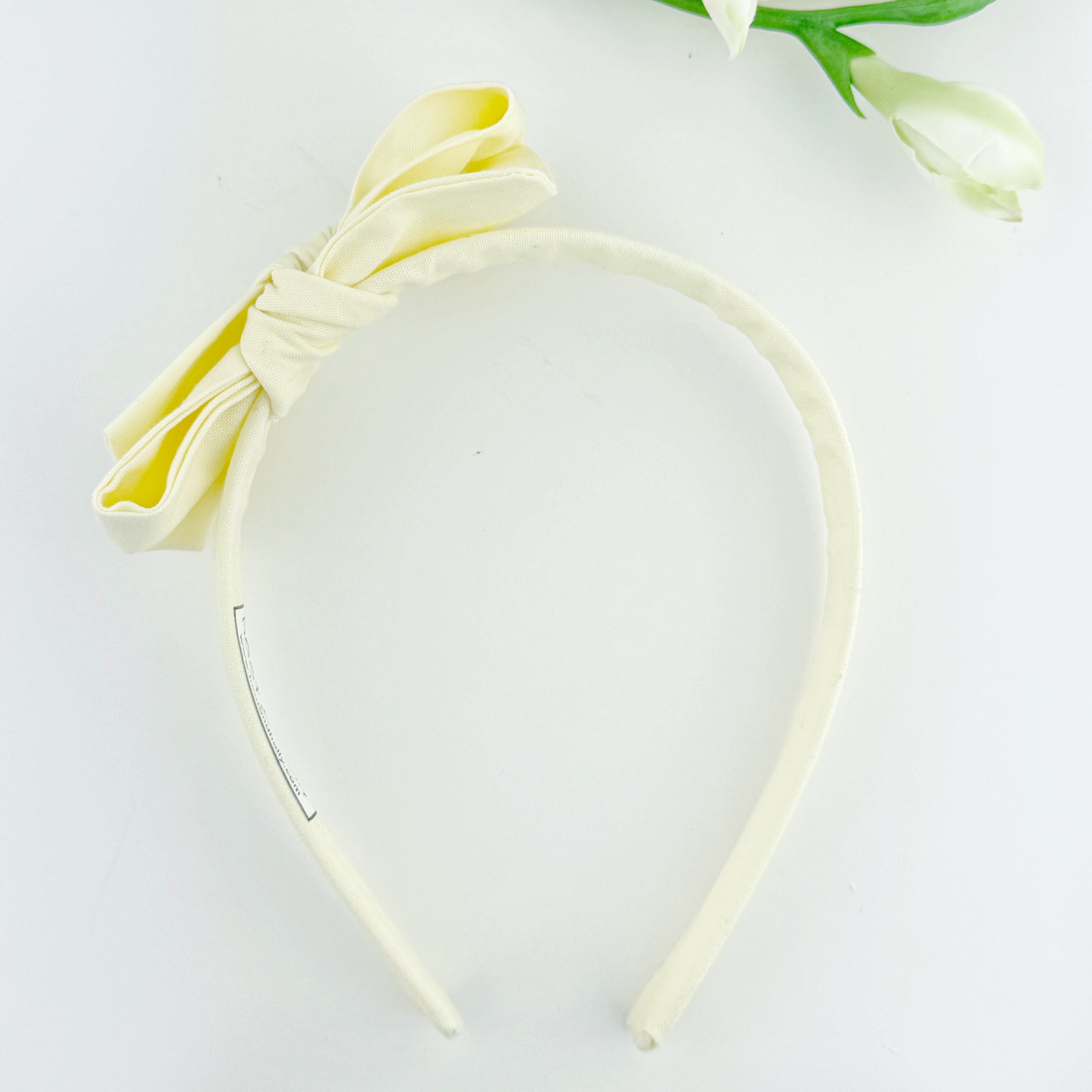 Paris Bow Headband - CHILD- Pale Yellow