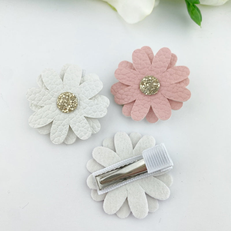Daisy Flower Clips - Pastels