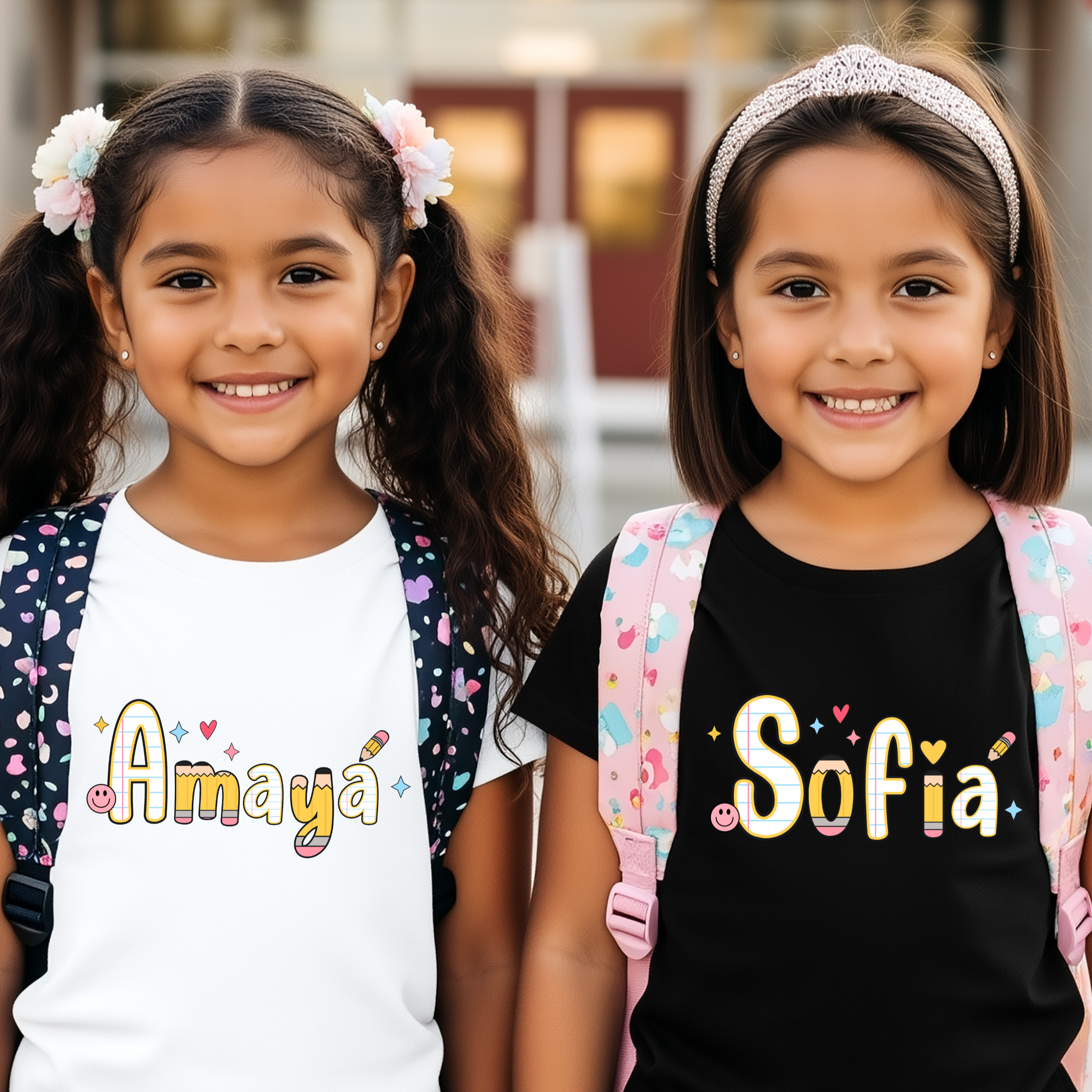 Personalized back to school name shirt.