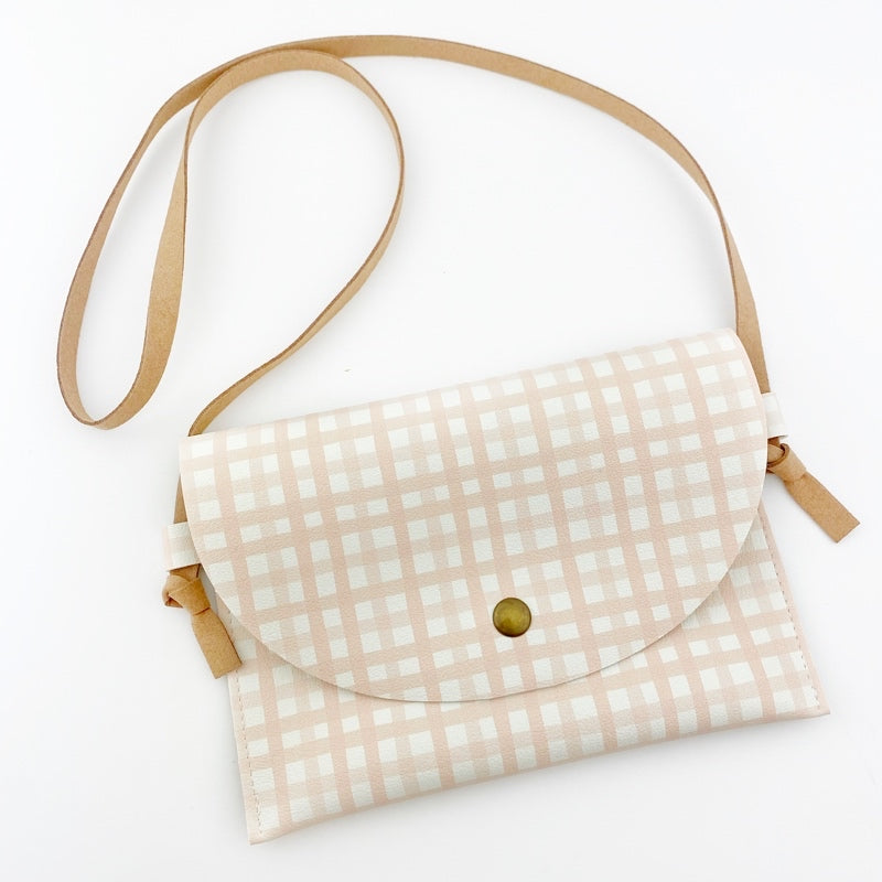 Little Explorer Bag -  Blush Pink Plaid