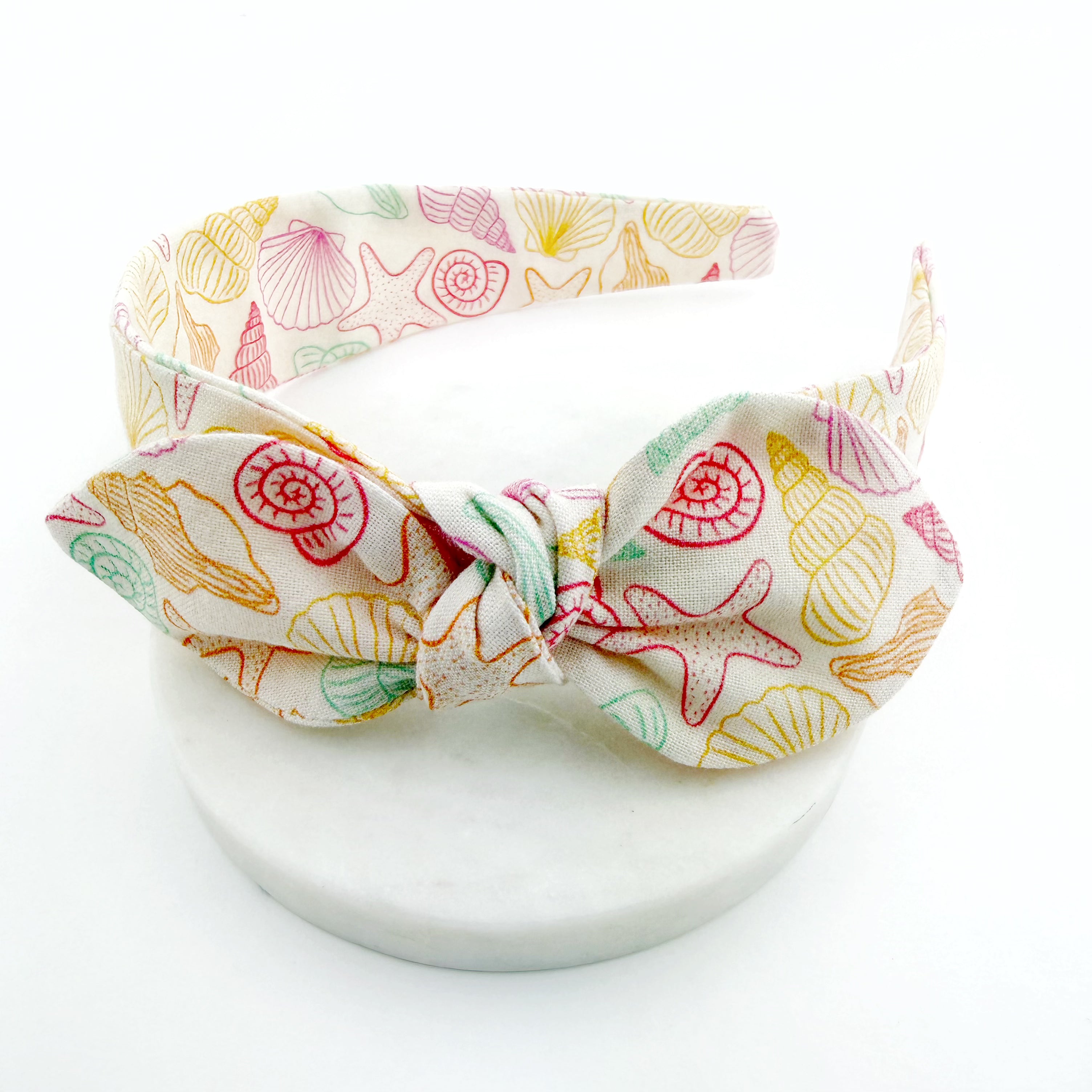 Knot Bow Headband -  Seashells