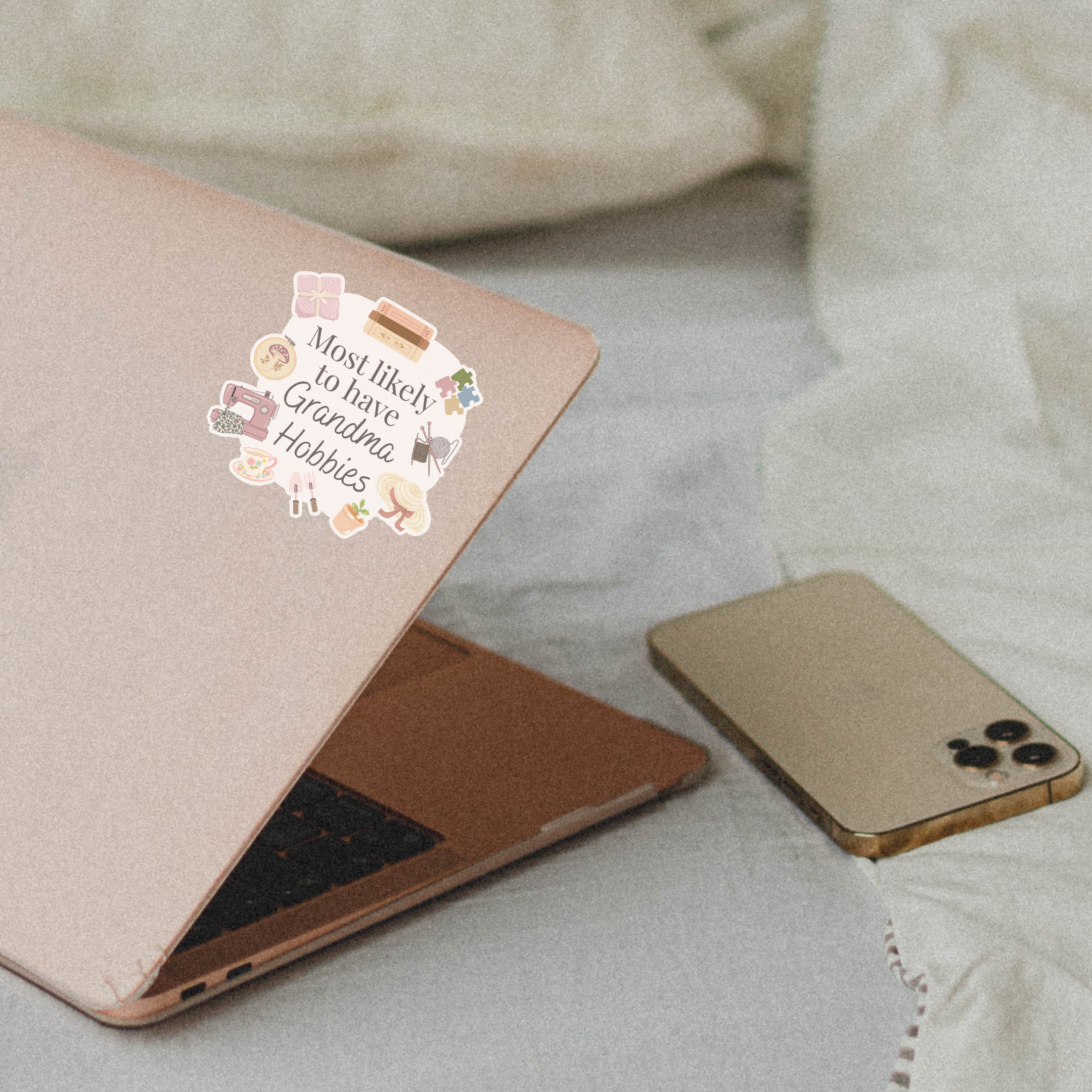Grandma Hobbies -  Vinyl Sticker
