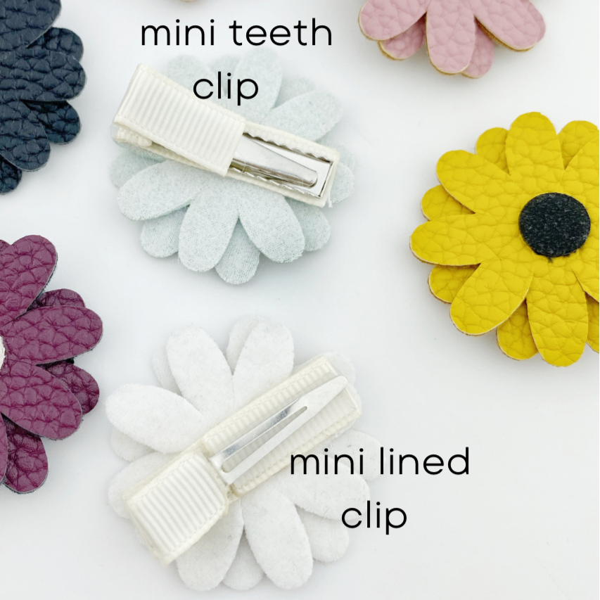 Daisy Flower Clips - Fall Suedes