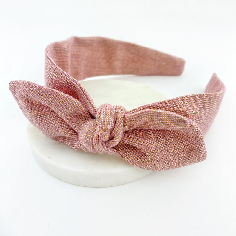 Knot Bow Headband - Frosted Berry