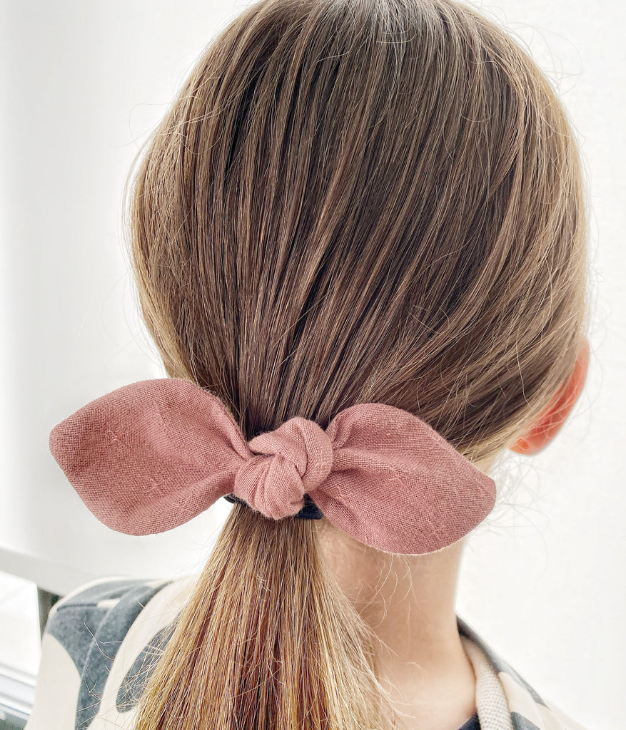 Ponytail Knot Bow - Smiley Face