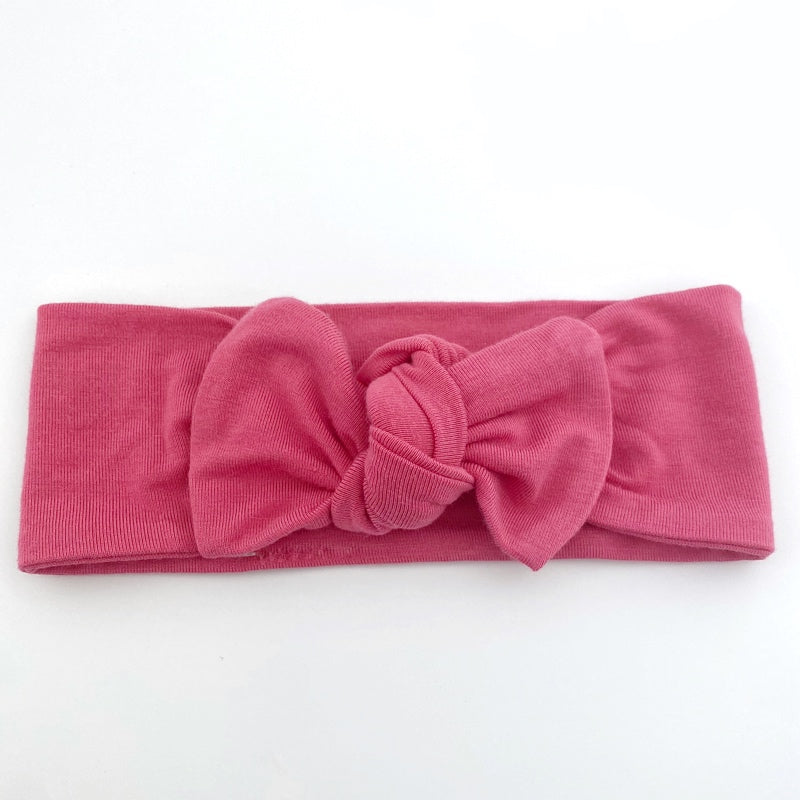 Top Knot Headband -  Bright Pink