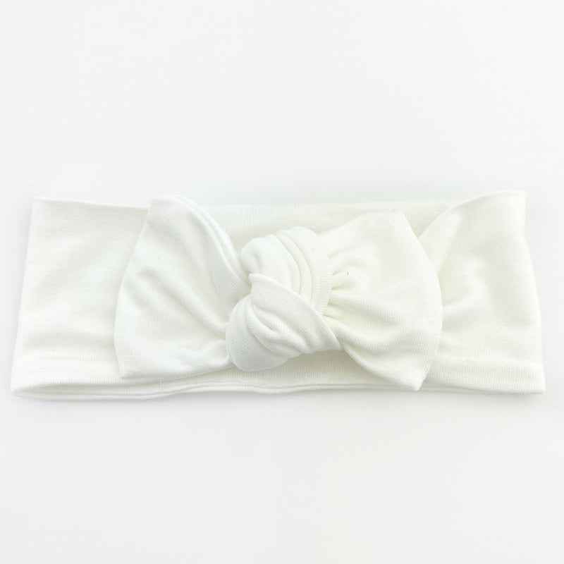 Top Knot Headband -  Ivory - Newborn to Adult