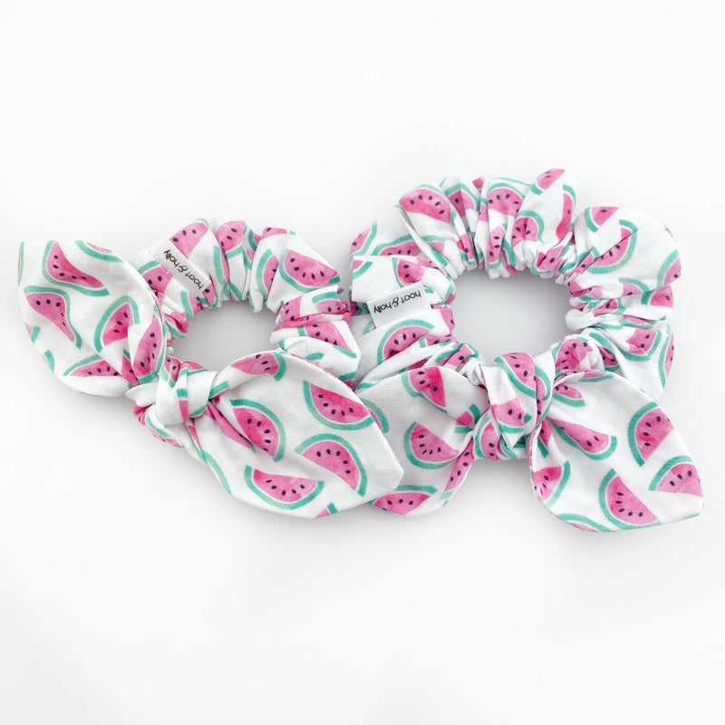 Knot Scrunchies - Watermelon - Regular and Mini