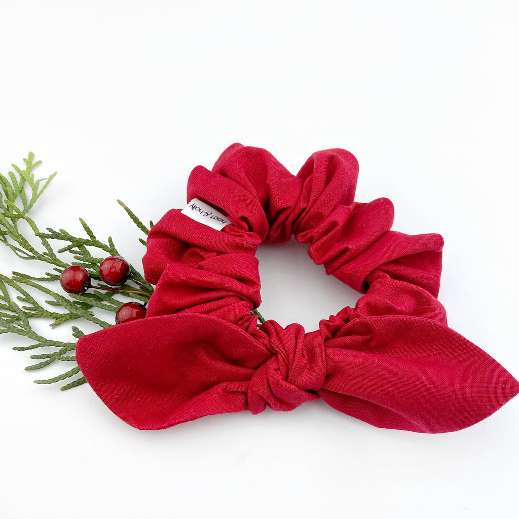 Knot Scrunchies - Solid Red