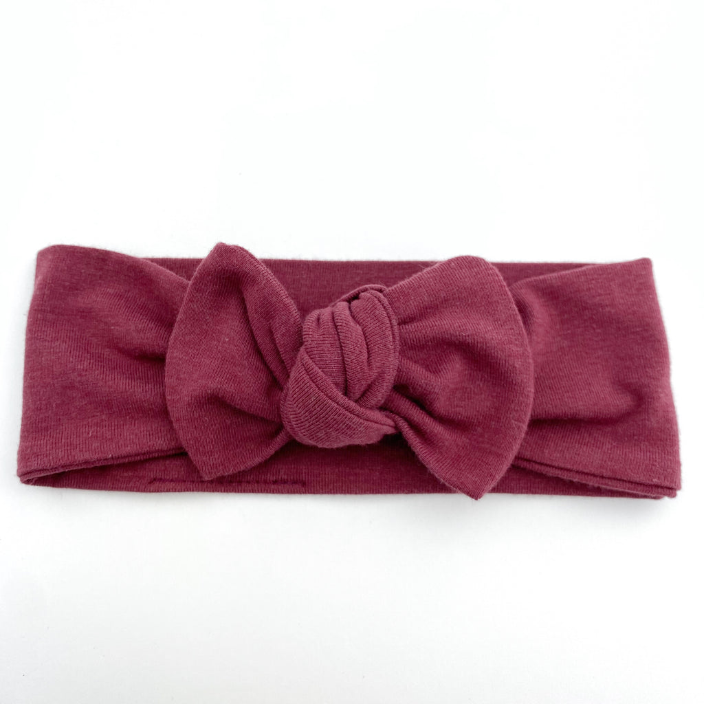 Top Knot Headband - Cranberry