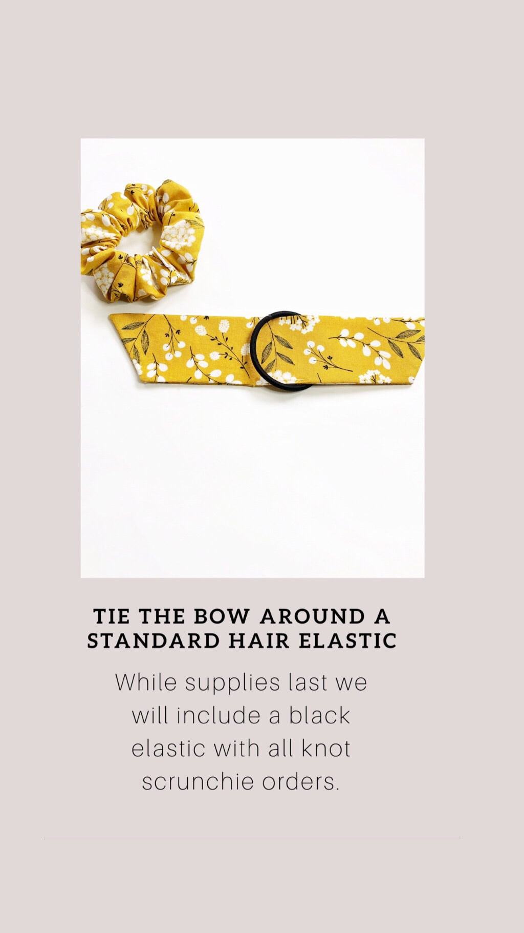 Knot Scrunchies - Tiny Blooms - REGULAR AND MINI