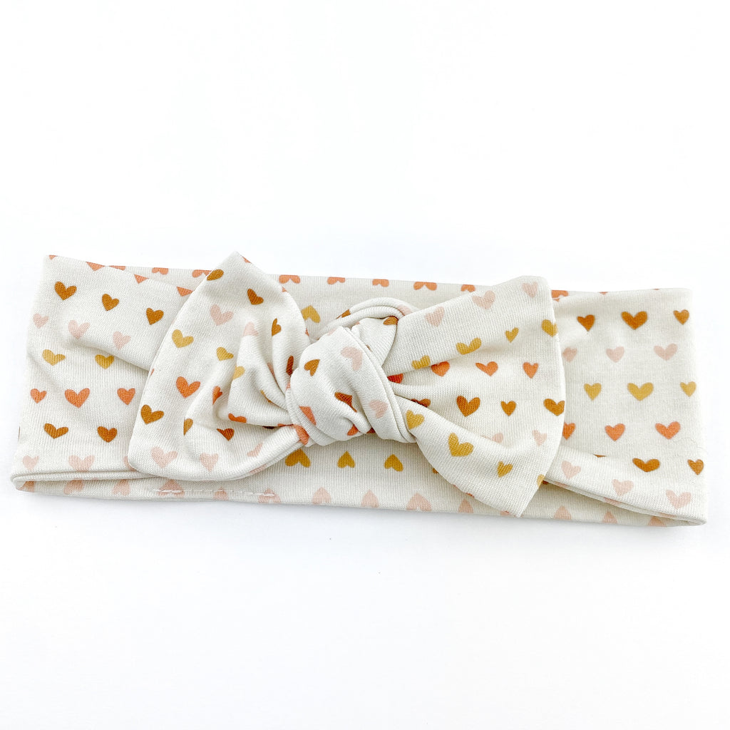Top Knot Headband - Hearts