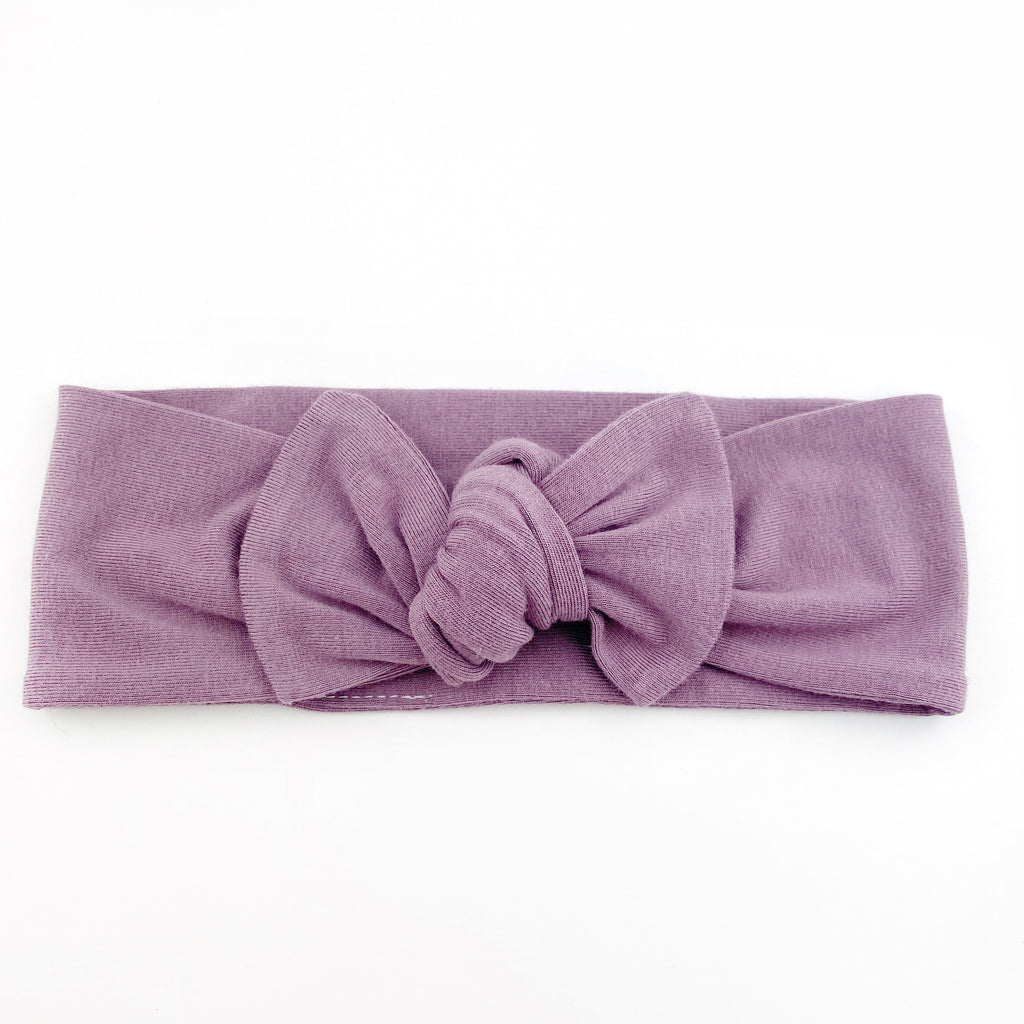 Top Knot Headband - Muted Purple